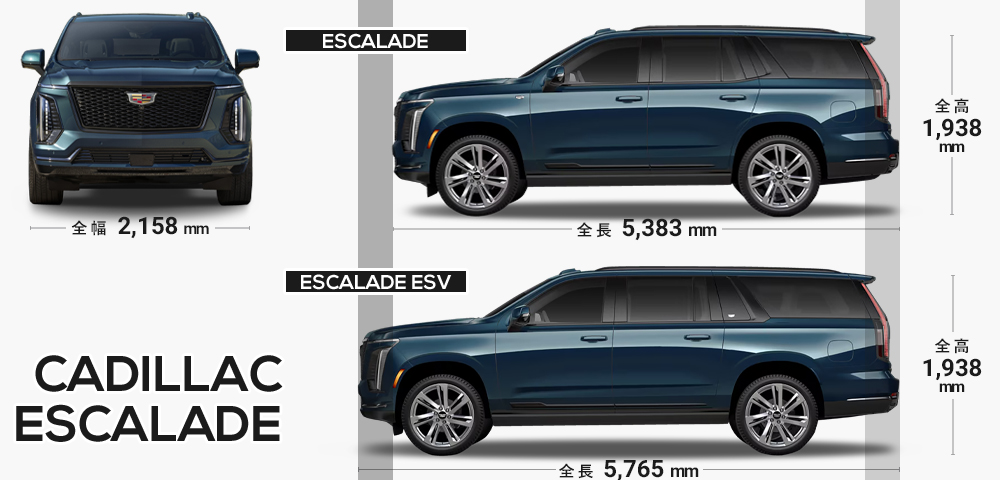 cadillac エスカレード 2025 dimensions