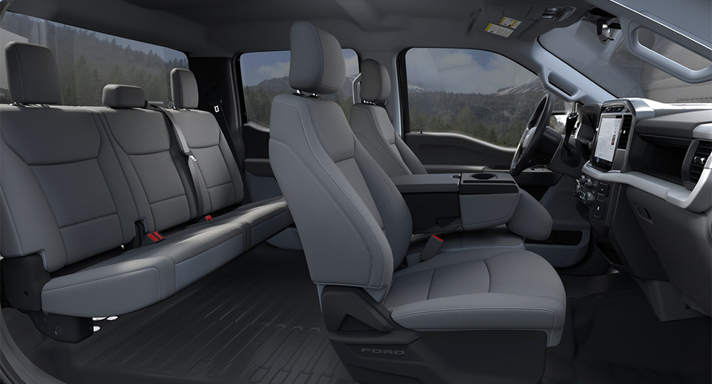 2025 ford F-150 インテリアカラー/内装色 ミディアムダークスレートクロス40/20/40フロントシート(XL)