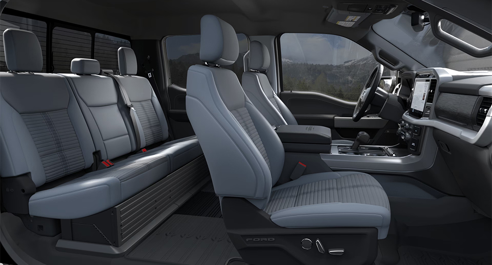 2025 ford F-150 インテリアカラー/内装色 ブラックスポーツクロス40/コンソール/40フロントシート(XLT)(OP)