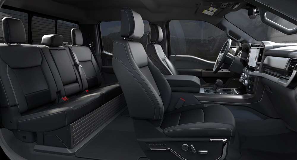 2025 ford F-150 インテリアカラー/内装色 ブラックレザートリムバケットシート(LAR)(OP)