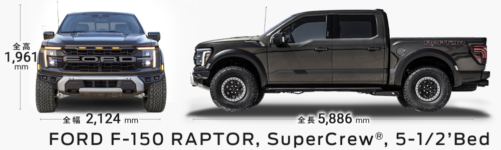 ford F-150 ラプター 2025 dimensions