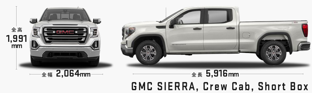gmc シエラ 2025 dimensions