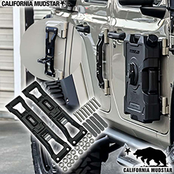 【カリフォルニアマッドスター/CALIFORNIA MUDSTAR★】ラングラー JK JL グラディエーター JT | ドアステップ ドアヒンジ用 左右ペア 2個セット