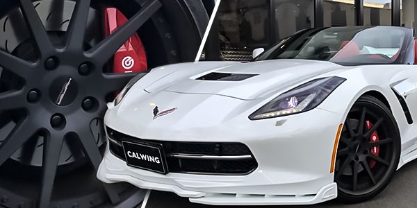 シボレー C7 ウィンドウルーバー サイドルーバーセット！ カーボン調